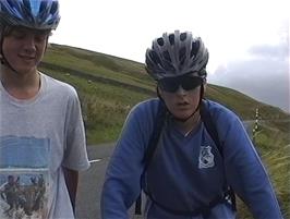 Gavin and Luke at the top of the hill near Bowes Close, Harwood